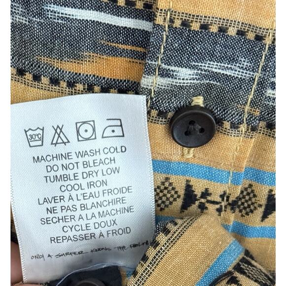 BILLABONG Shirt Men's Medium Short Sleeve Hawaiian Down Aztec Tribal Western - Picture 7 of 12